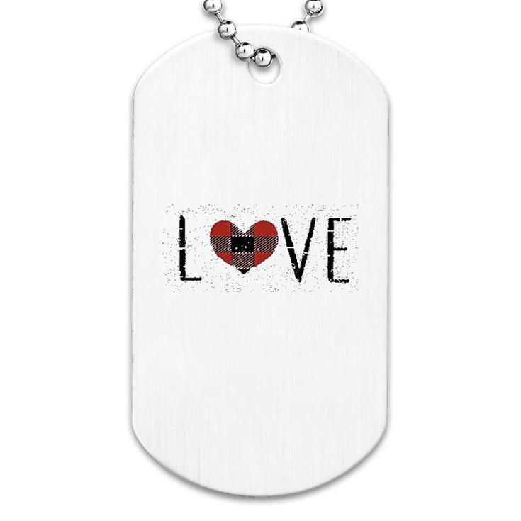Love Heart Graphic Dog Tag