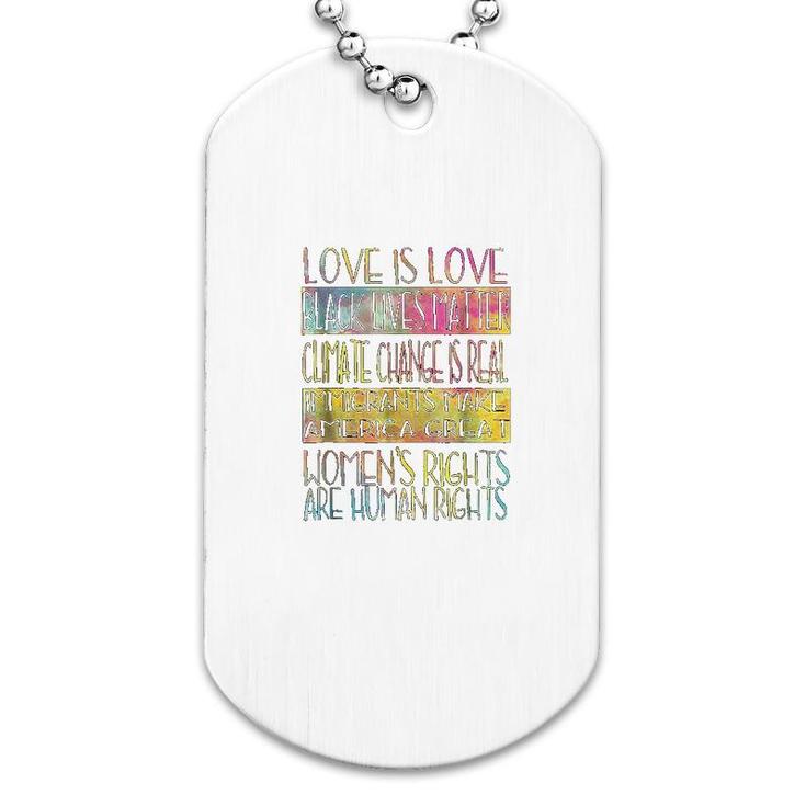 Love Is Love Equality Feminist Dog Tag