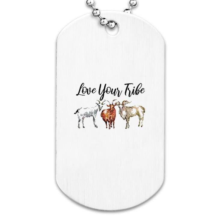 Love Your Tribe Gift For Farmer Dog Tag