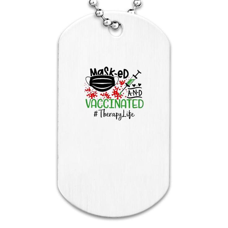 Masked And Vaccinated Therapy Dog Tag