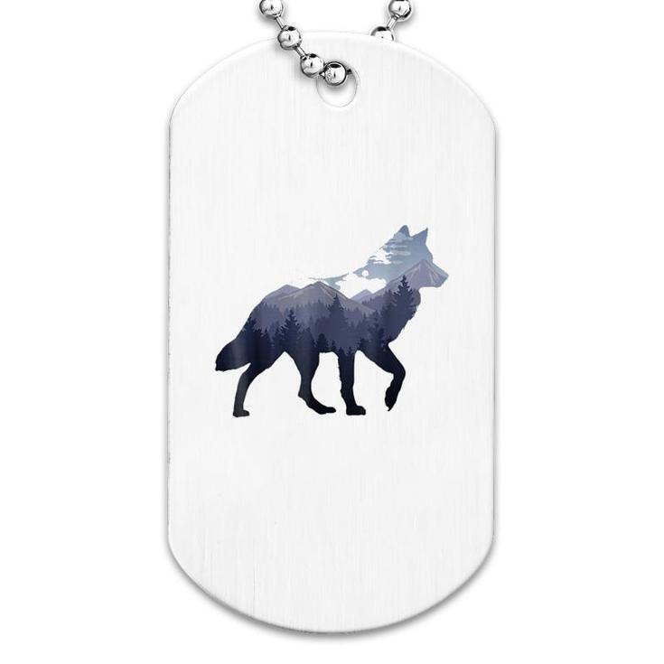 Moutain Wolf Dog Tag