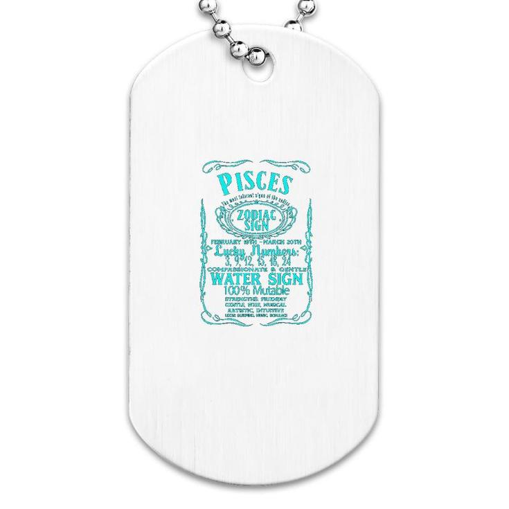 Pisces Horoscope Astrology Dog Tag