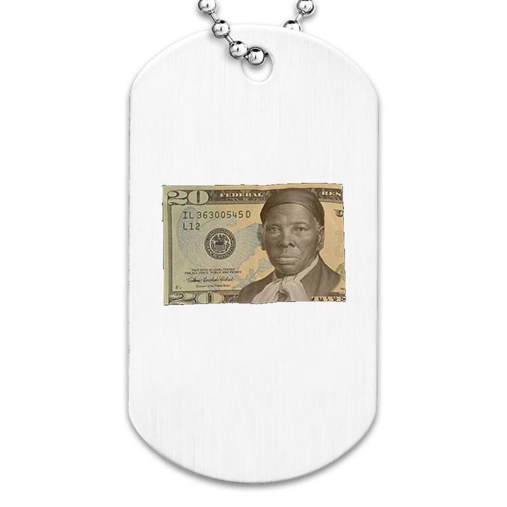 Popular Juneteenth Harriet Tubman 20 Dollar Bill Dog Tag