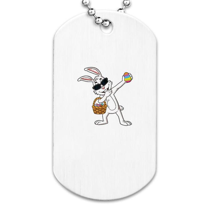 Rabbit Easter Day Eggs Dog Tag