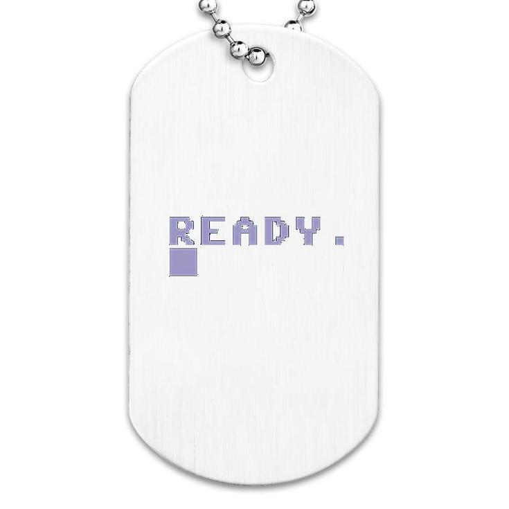 Ready  80s Home Computer Dog Tag