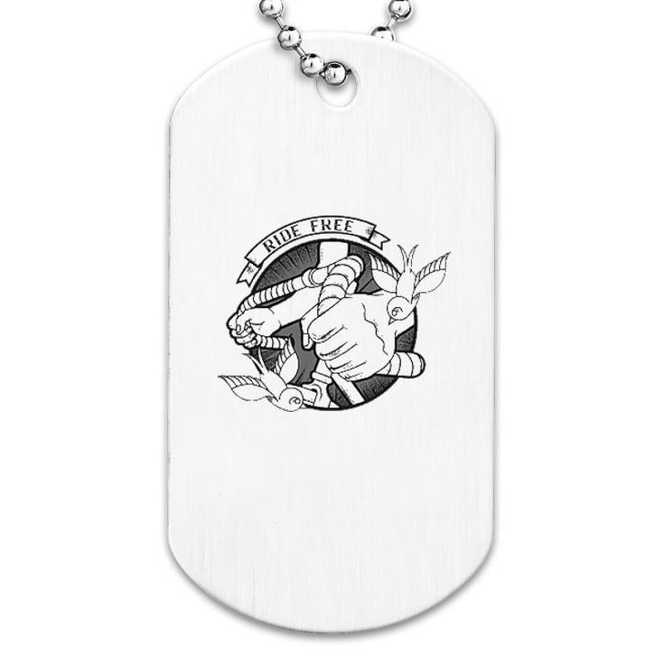 Ride Free Cycling Lover Dog Tag