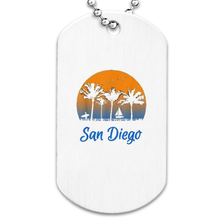 San Diego California Travel Surfing Gift Dog Tag