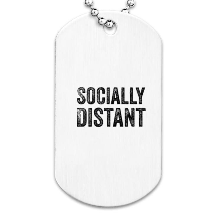 Socially Distant Introvert Funny Social Distancing Dog Tag