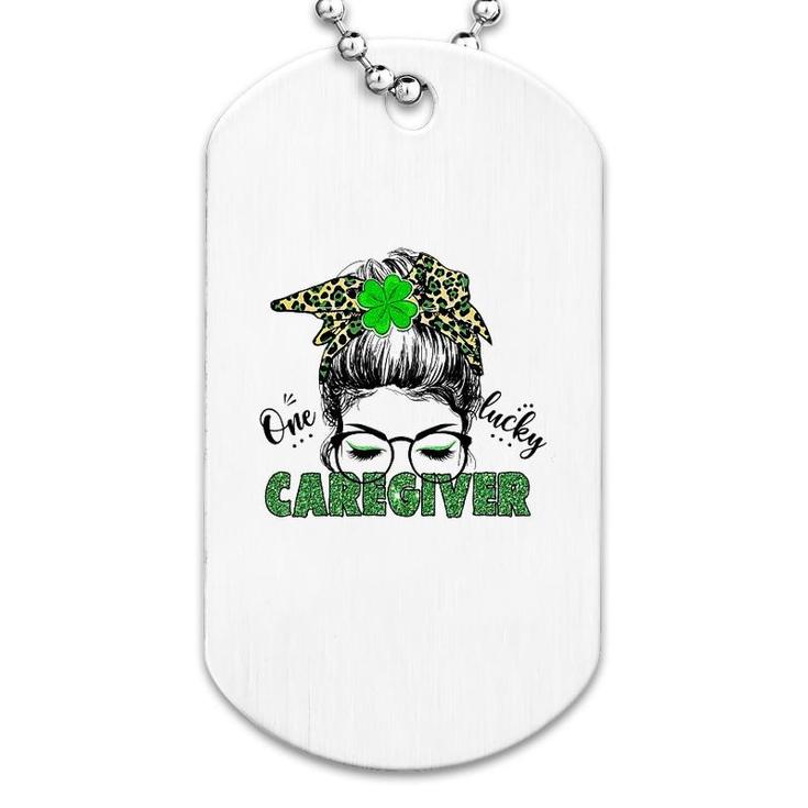 St Patricks Day One Lucky Caregiver Dog Tag