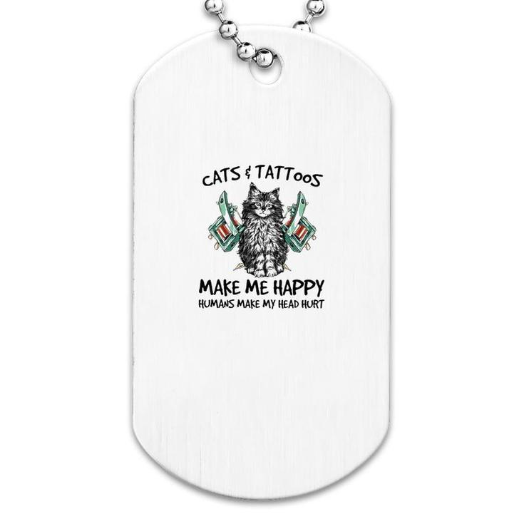 Tattoos And Cats Dog Tag