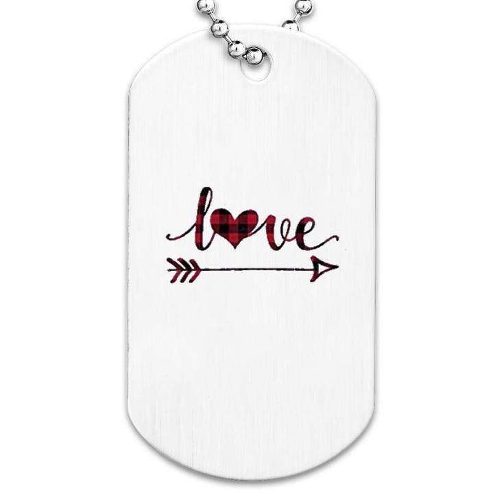 Valentines Day Love Heart Dog Tag
