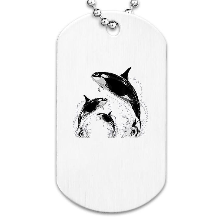 Whale Jumping Killer Whales Killer Dog Tag