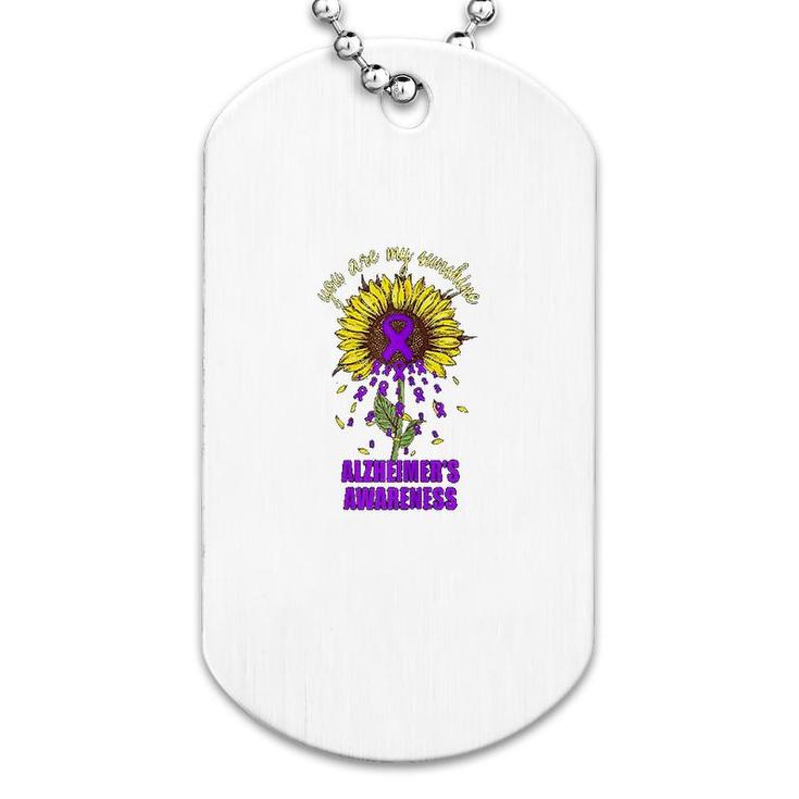 You Are My Sunshine Alzheimers Awareness Dog Tag