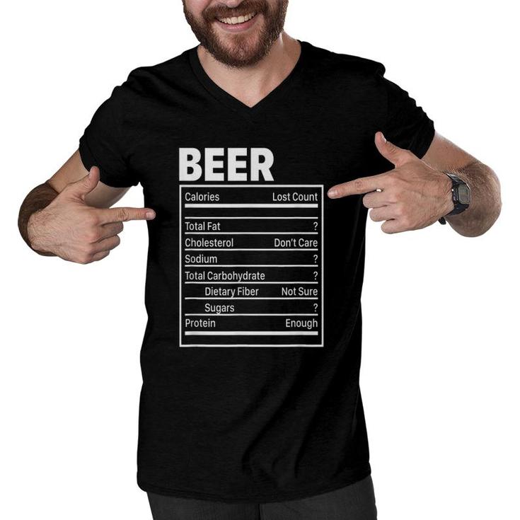 Beer Nutritional Ingredients, Funny Thanksgiving For Dad Men V-Neck Tshirt