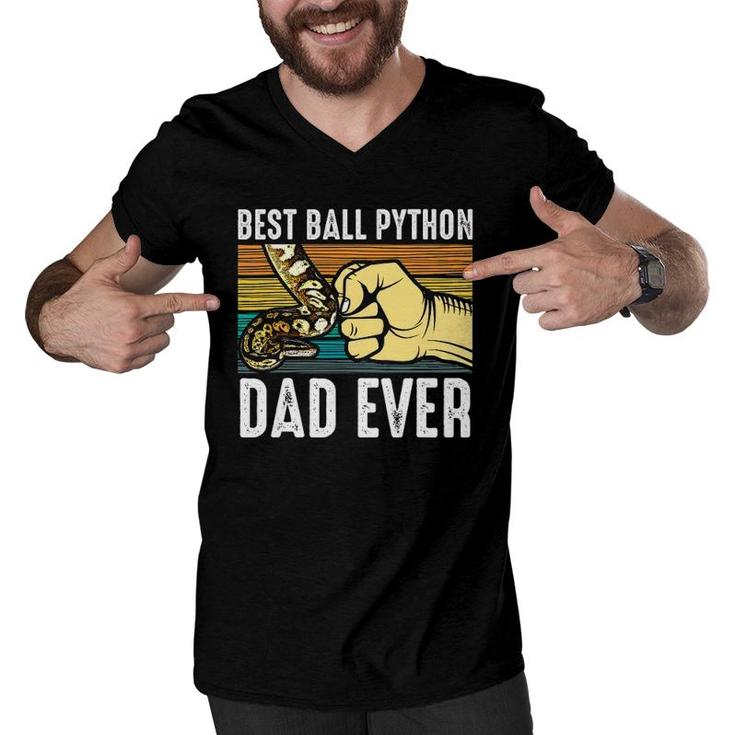 Best Dad Ball Python Owner Gift Snake Lover Men V-Neck Tshirt