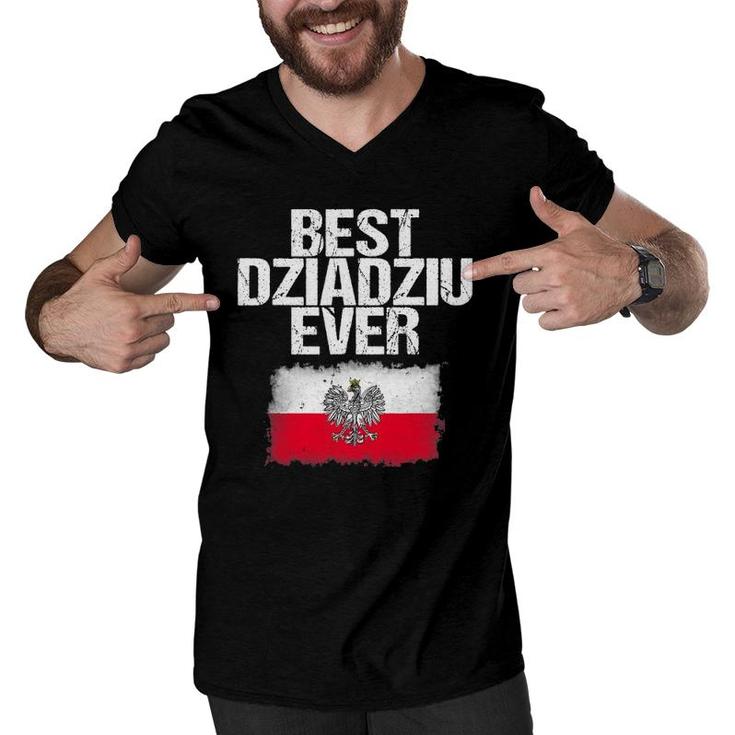Best Dziadziu Ever Father's Day Polish Grandpa Gift Men V-Neck Tshirt