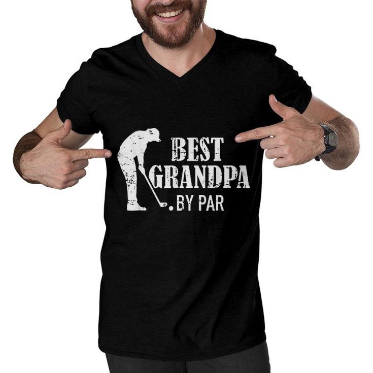 Best Grandpa By Par Men V-Neck Tshirt