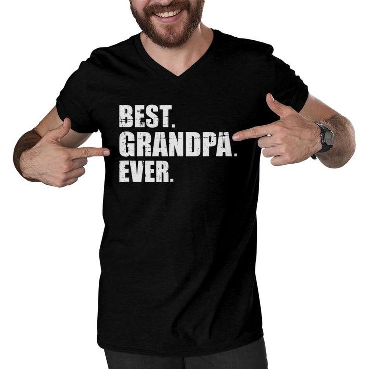 Best Grandpa Ever Tank Top Men V-Neck Tshirt