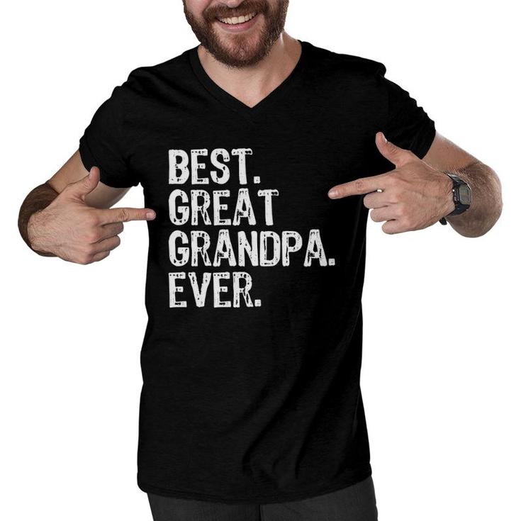 Best Great Grandpa Ever Funny Grandparents Gift Father's Day Men V-Neck Tshirt