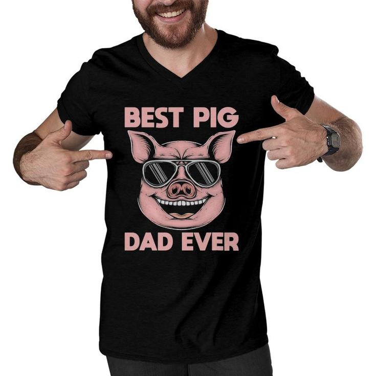 Best Pig Dad Ever Pig Men V-Neck Tshirt