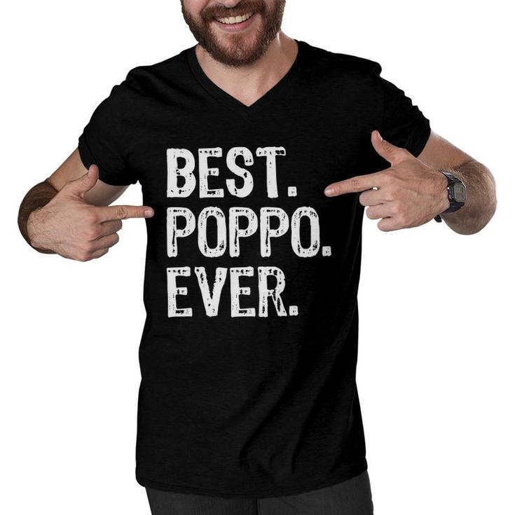 Best Poppo Ever Cool Funny Father's Day Gift Men V-Neck Tshirt