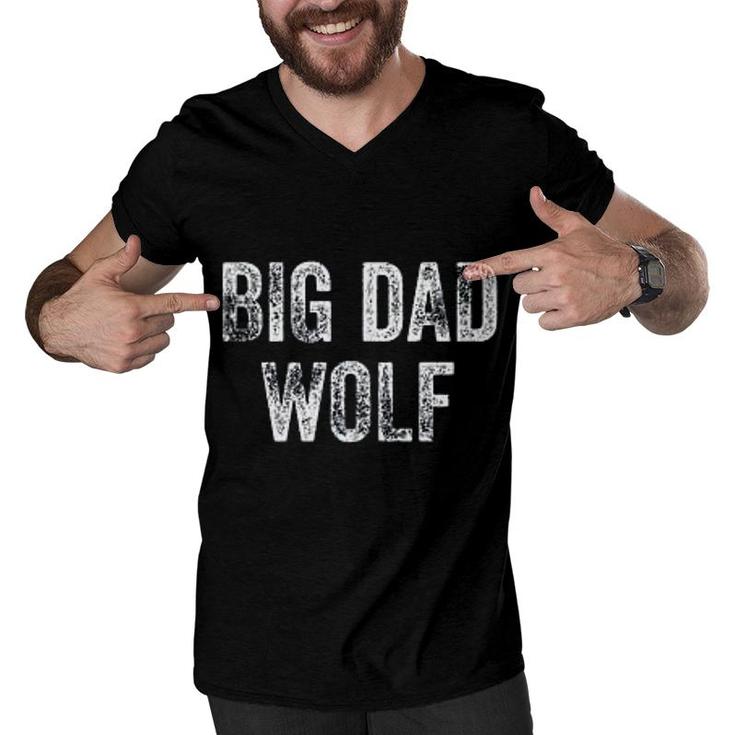 Big Dad Wolf Men V-Neck Tshirt