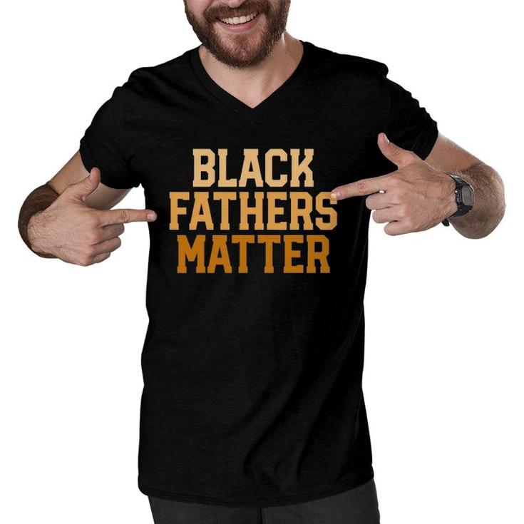 Black Fathers Matter Melanin  For Men Blessed Dad Men V-Neck Tshirt