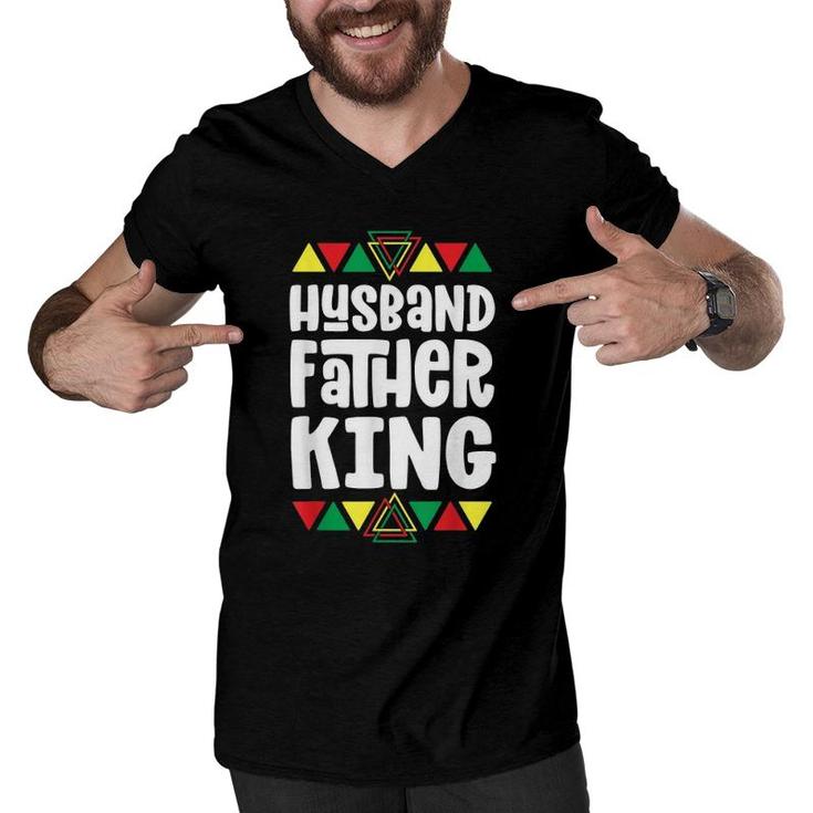 Black Pride S For Men Husband Father King Dad Gift Men V-Neck Tshirt