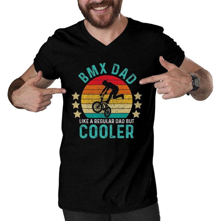 Bmx Dad Like A Regular Dad But Cooler Vintage Men V-Neck Tshirt