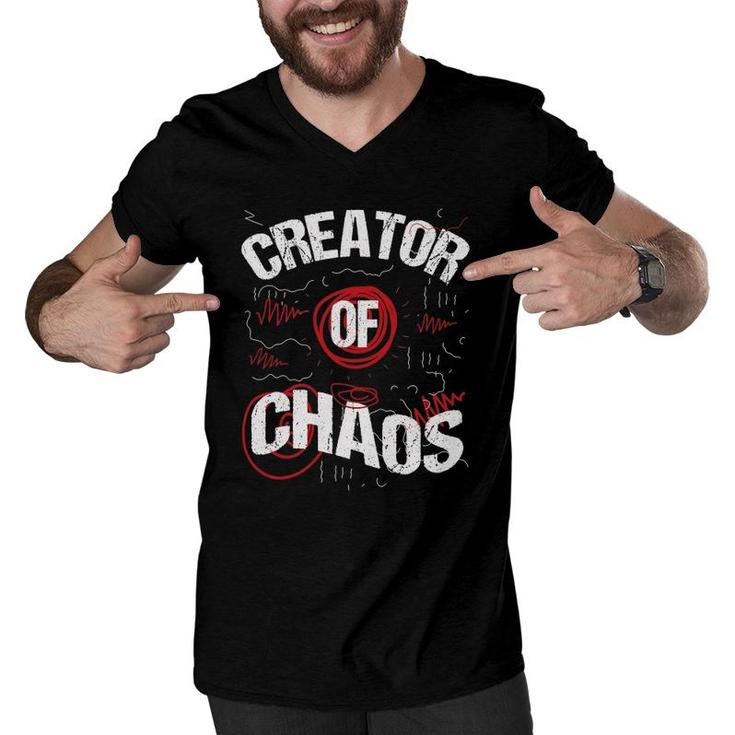 Chaos Coordinator Creator Busy Dad Or Mom Child Creates Men V-Neck Tshirt