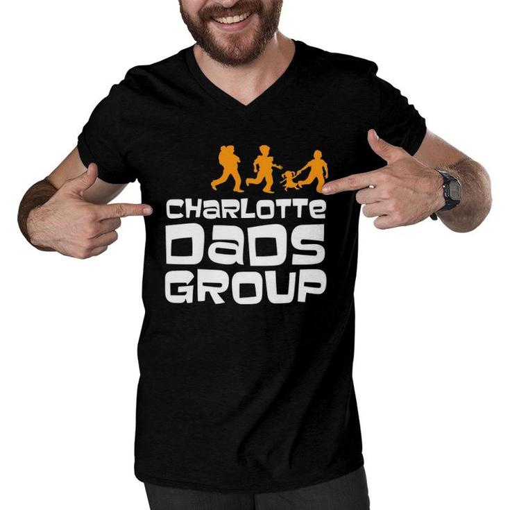 Charlotte Dads Group Father Day Men V-Neck Tshirt