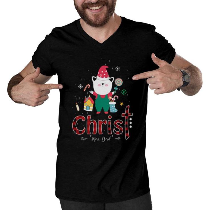 Christmas Dad Men V-Neck Tshirt
