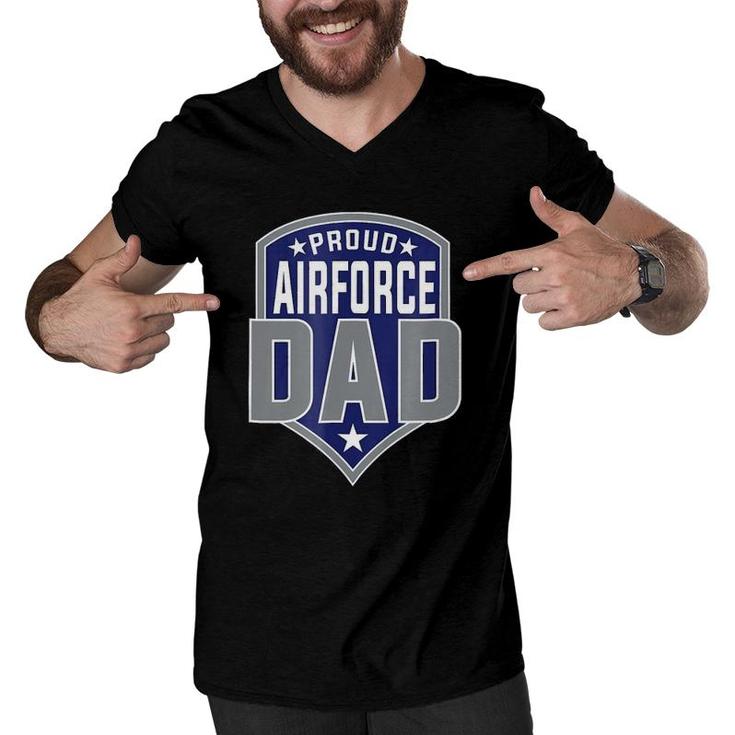 Classic Proud Airforce Dad Men V-Neck Tshirt