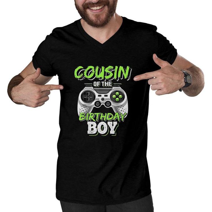 Cousin Of The Birthday Boy Matching Video Game Birthday Gift I Love My Cousin Men V-Neck Tshirt