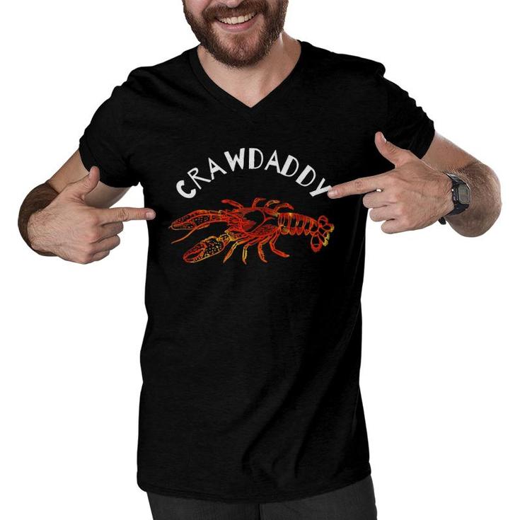 Crawdaddy Dad Tee  Crawfish Boil Men V-Neck Tshirt