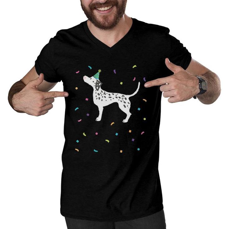 Cute Dalmatian Dog Dad Gifts Men V-Neck Tshirt