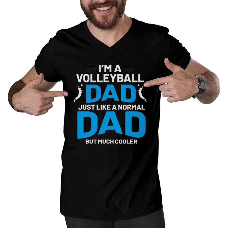 Cute Funny Volleyball Gift For Dads And Men Men V-Neck Tshirt
