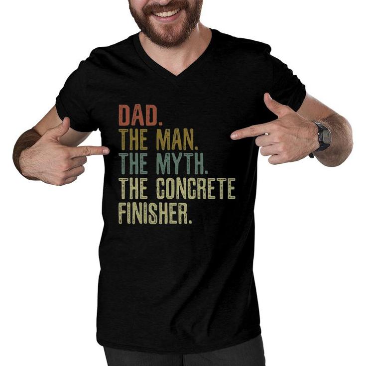 Dad And Concrete Finisher Gift Men V-Neck Tshirt