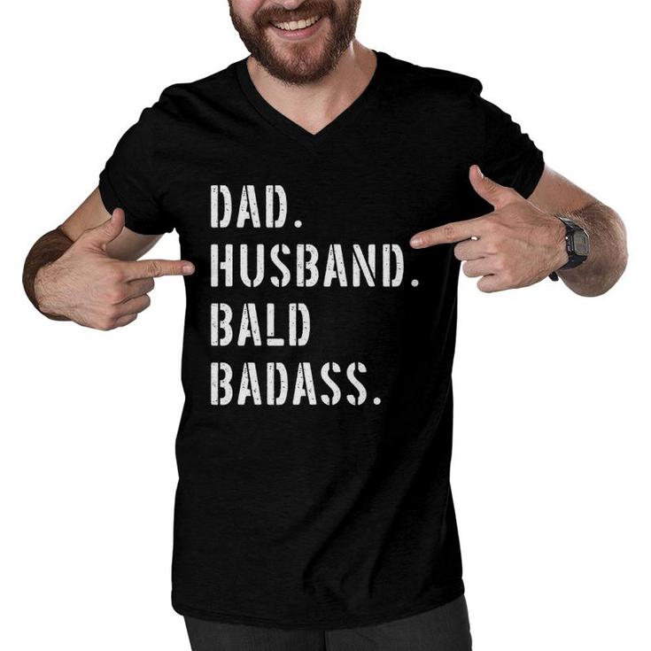 Dad Bald Guy Gifts From Daughter Son Wife Men V-Neck Tshirt