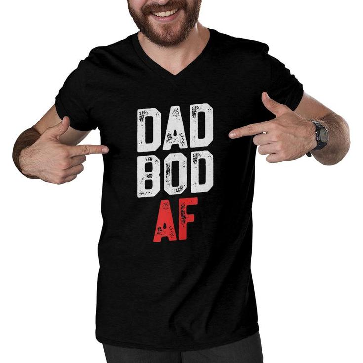 Dad Bod Af - Funny Fitness  Father's Day Men V-Neck Tshirt