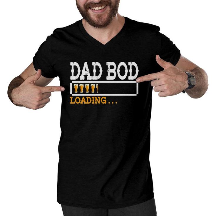 Dad Bod Beer Mugs Loading Beer Lover Gift For Father's Day Men V-Neck Tshirt