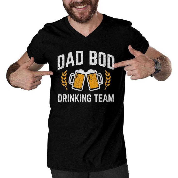 Dad Bod Drinking Team Beer Drinker Father Men V-Neck Tshirt