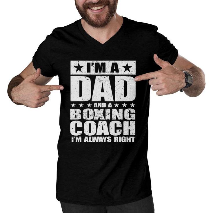 Dad Boxing Coach Father's Day S Gift From Daughter Son Men V-Neck Tshirt