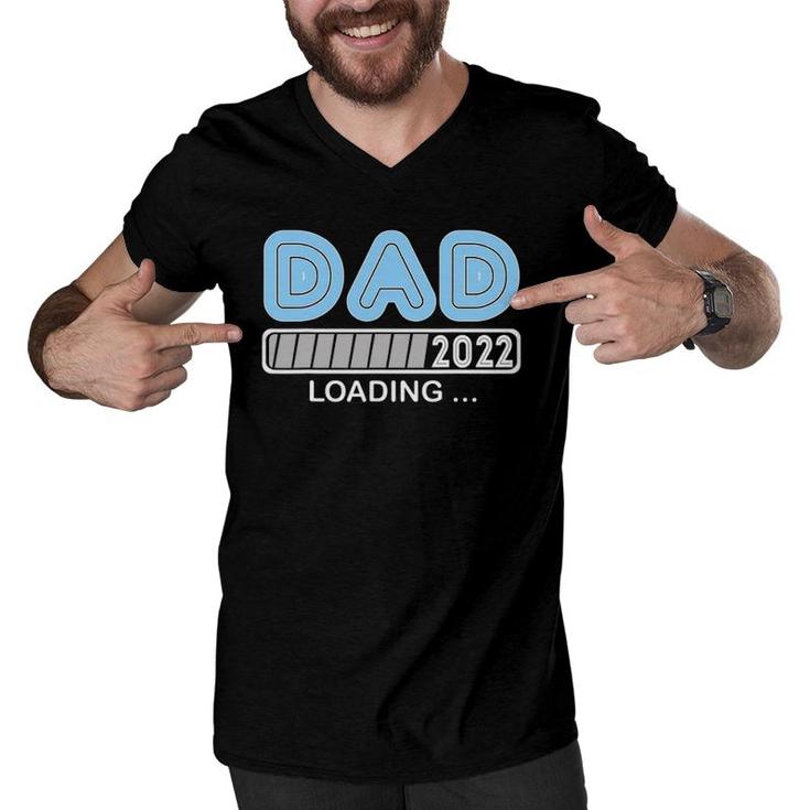 Dad Est 2022 Loading Future New Daddy Baby Father's Day Men V-Neck Tshirt