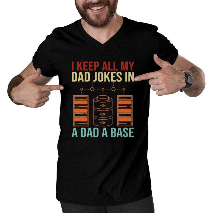 Dad Father's Day Programmers Programming Coding Gift Apparel Men V-Neck Tshirt