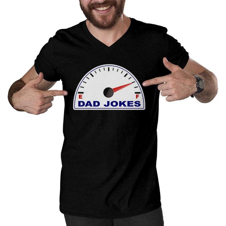 Dad Jokes Southern Charm Funny Dad Jokes Loading Fuel Gauge Petrol Gas Petrol Essential Men V-Neck Tshirt