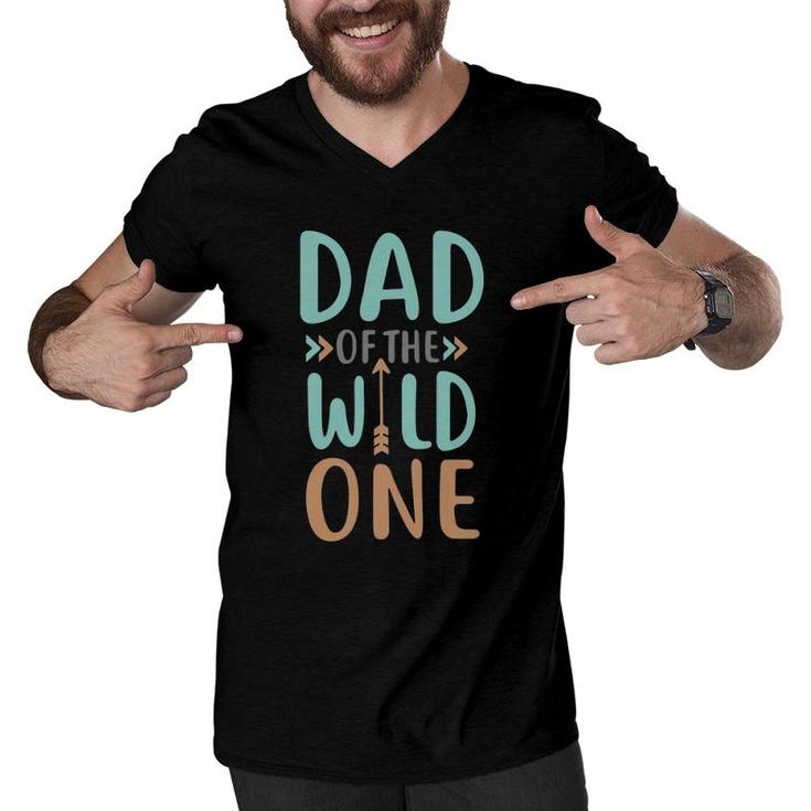 Dad Of The Wild One 1St Birthday T Men V-Neck Tshirt
