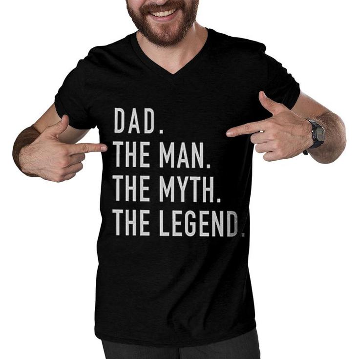 Dad The Man Myth Legend Men V-Neck Tshirt