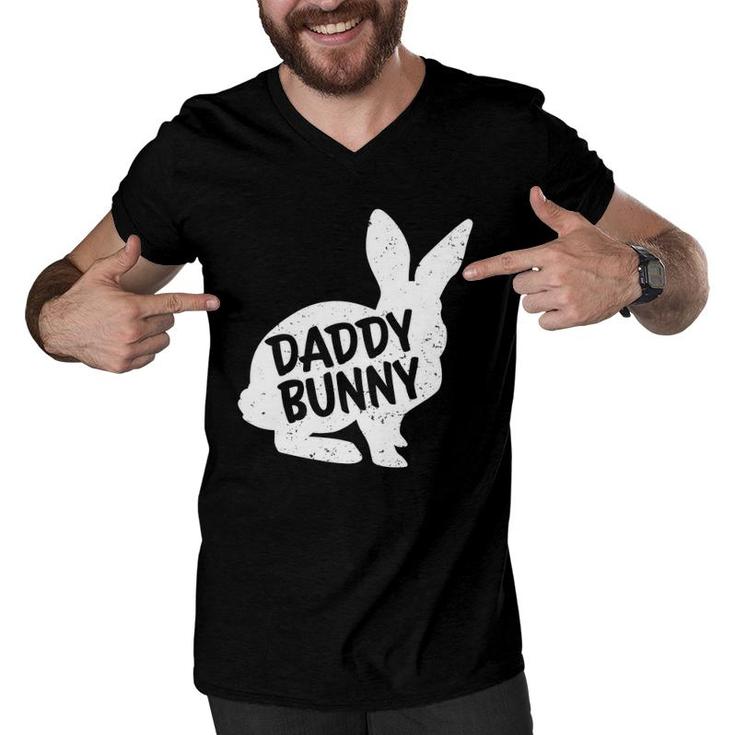 Daddy Dad Bunny Matching Group Funny Family Easter Men V-Neck Tshirt
