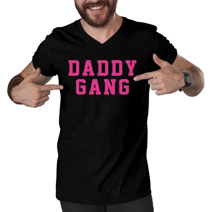 Daddy Gang Pink Crew  Men V-Neck Tshirt